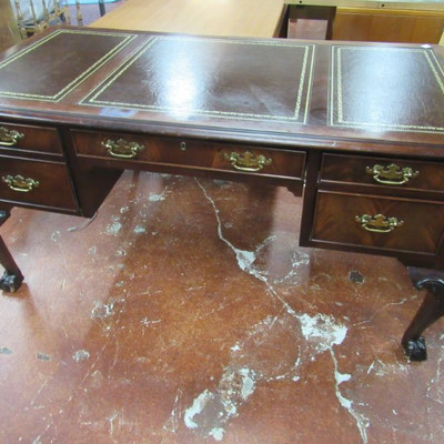 Hekman Leather Top Ball & Claw Desk