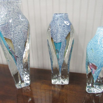 Rick Eckerd Studio Art Glass Vases