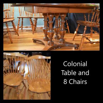 Colonial table and chairs