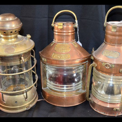 Vintage ships lanterns