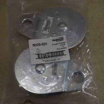 2 National Hardware Zinc Plated Single Pulley