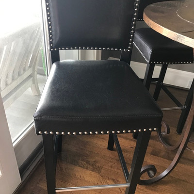 High top leather upholstered bar stools $75 each
4 available