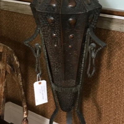 Antique wrought iron plant stand and urn $650
18 X 59"