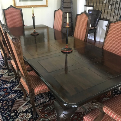 Chippendale dining table $1,800
110 X 43 X 29