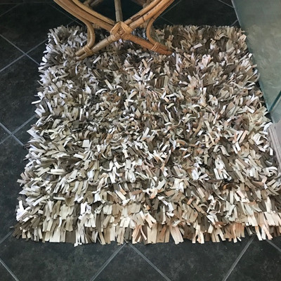 Ultra suede rag rug $85
3' 4" X 4'