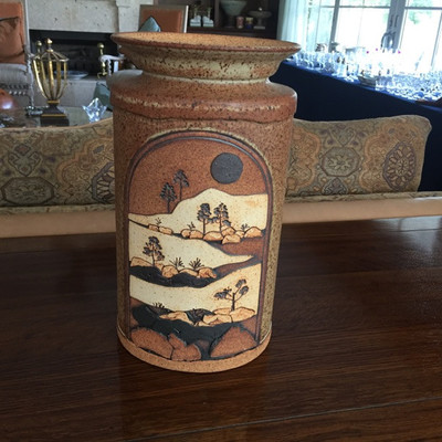 Ceramic jar $35