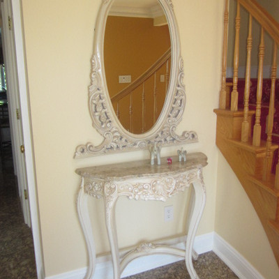 Entry Wall Console Table with Mirror  