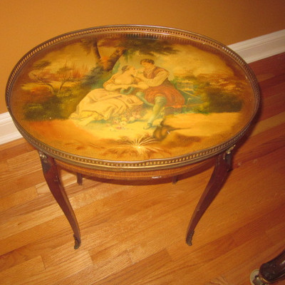 French Antique Accent Table 