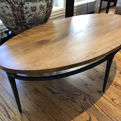 Restoration Hardware oval coffee table