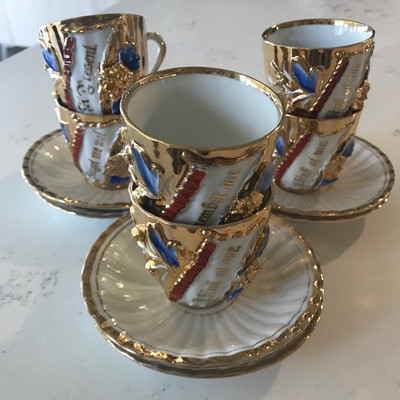 1930â€™s demitasse set â€œRemember Meâ€