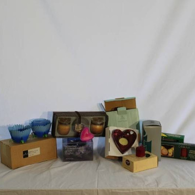Party Lite Heart Candle and votive, Hallmark Candl ...