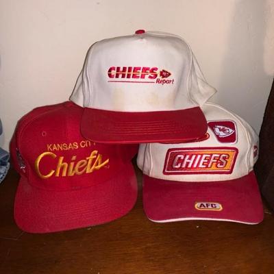 Kansas City chiefs hat collection - his so. In law was a a coach for them 