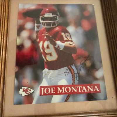 Joe Montana signed picture ! Billy Mize son in law is a professional coach for raiders - Kansas City chiefs and more 