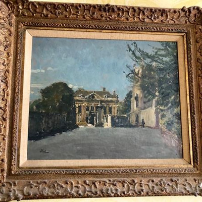 Oil Painting Golden House in England, Lord Methuen, 1954 (1)