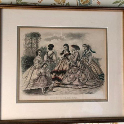 Godey Fashion Prints for July 1863