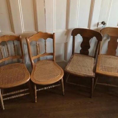 (6) Cane Chairs (Married-Not All Matching)
