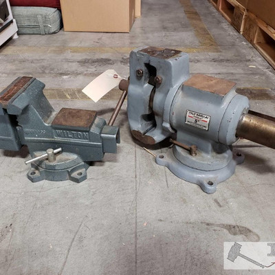 1280: 1280: 	
Two Bench Vise's
One Olympia 5