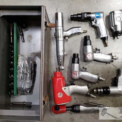 1278: 
Craftsman Carry Tool Box w/ Pneumatic Tools & Sockets
18
