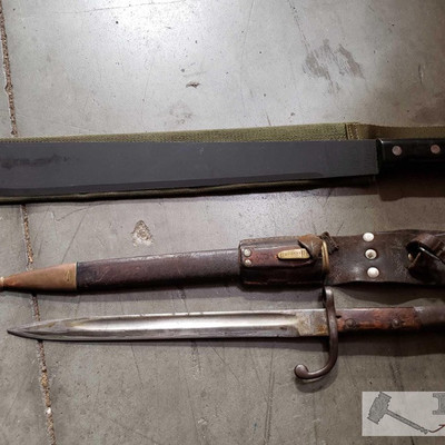 857: 857 Bayonet Marked Weyersburg Kirschbaum and Knife Marked US 1943 SI
Blade Lengths: 10.75