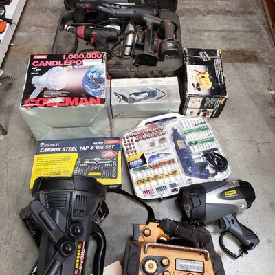 1274: 	
Outdoor Handheld Spotlights, Rotary Tool Set, Tap and Die Set, Portable Air Compressors, Power Tool Set
Thor-X spotlight,...