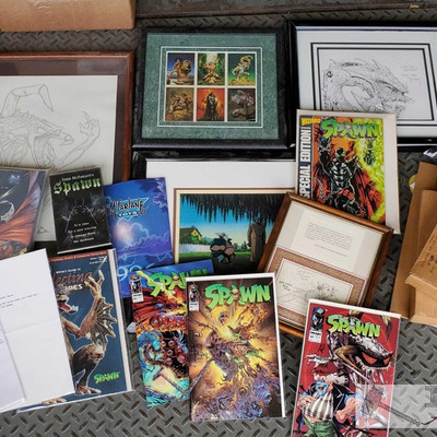 510: 	
Signed Spawn Comic Books, Framed Artwork, Signed Action Figures, and More
Signed Spawn Comic Books, Framed Artwork, Signed Action...