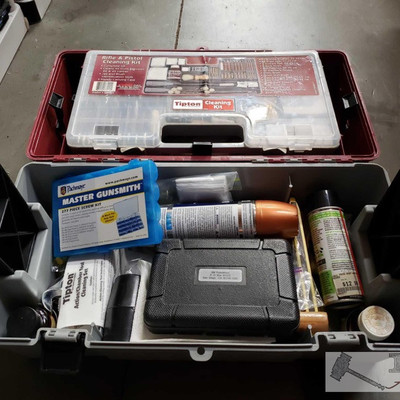 864: 	
Tipton Range Box, with Cleaning Kits, Tools, and More
All in one box that has Attachments to hold rifle