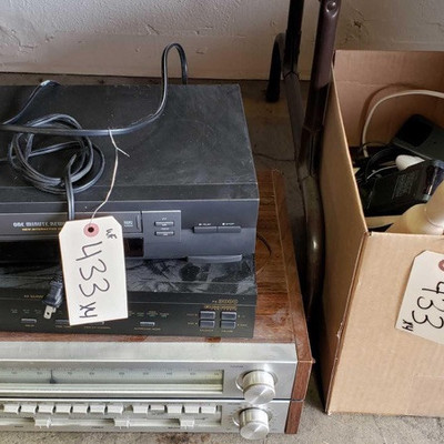 433: 	
Toshiba VHS Player, Paramount Pictures Sound Decoder, Toshiba Stereo Receiver and more!
More vintage audio/video equipment. A...