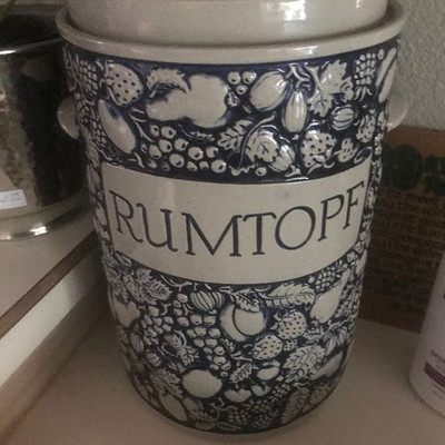 Rumtopf, Blue Grey Pottery, made in Germany
