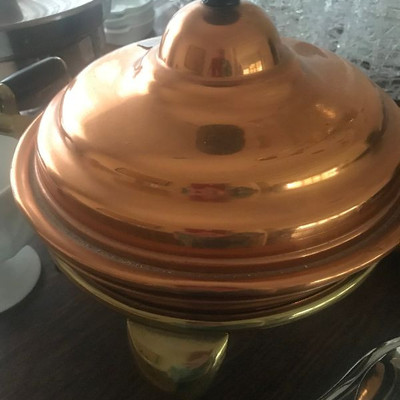 Vintage Copper Chafing Dish 