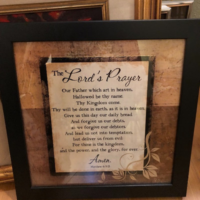 The Lord's Prayer, framed