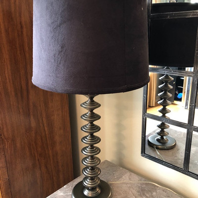 Pair of lamps w/black shades