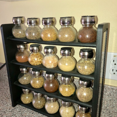 Mushroom jar spice rack