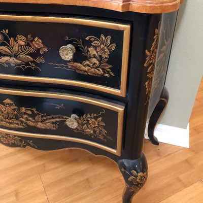  Drexel Heritage Oriental Painted Wood Petit Sideboard- $375 (34W 18D 28H)