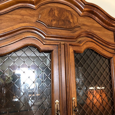 Drexel Heritage Walnut Burl 5-section China/Display Unit - (3 @ 31W 18D 76H, 2 @ 20W 18D 76H)
	Priced by section: $95 - $125- $175 - $125...