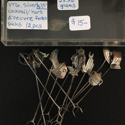 Vintage Silver Cocktail Forks