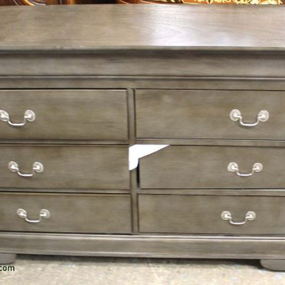 NEW Contemporary Grey Washed 6 Drawer Low Chest
Auction Estimate $100-$300 â€“ Located Inside
