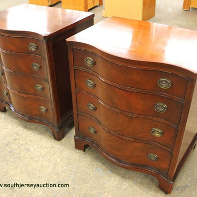 PAIR of “Drexel Furniture” Serpentine Front Bracket Foot 4 Drawer Bachelor Chest
Auction Estimate $300-$600 – Located Inside
