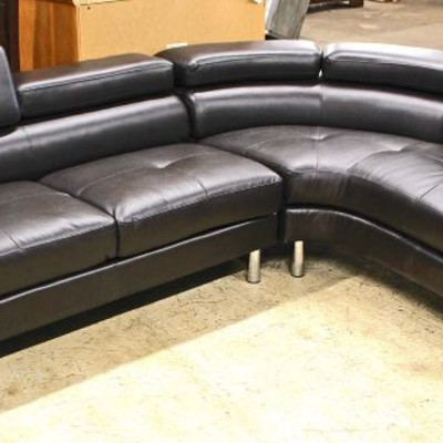  NEW COOL Ultra Modern Design Contemporary Decorator Brown Leather Sectional with Adjustable Headrest

Auction Estimate $300-$600 â€“...