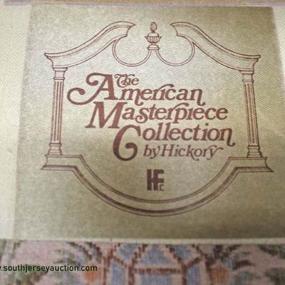  Mahogany Frame â€œAmerican Masterpiece Collectionâ€ Sheraton Style Upholstered Sofa

Auction Estimate $100-$400 â€“ Located Inside 