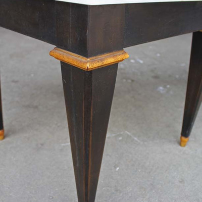 PAIR of â€œBaker Furnitureâ€ Onyx Top Mahogany Lamp Tables with Gold Painted Accents
Auction Estimate $200-$400 â€“ Located Inside