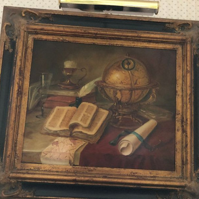 CH103: Still Life explorer framed giclee oil on canvas Local Pickup https://www.ebay.com/itm/123821478648