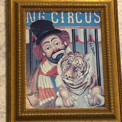 CH114: Red Skeltin Hold that Tiger Framed Giclee Oil on Canvas Hand Signed Local https://www.ebay.com/itm/123821473613