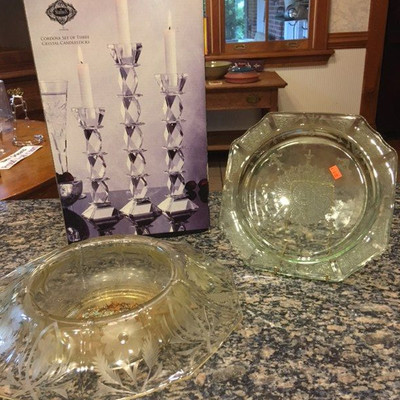 CH177: Depresson Glass and Candle Sticks Lot…. Local Pickup https://www.ebay.com/itm/123821407802