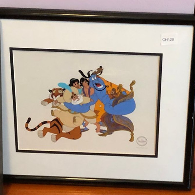 CH128: Disney Licensed Aladdin Framed Lithograph Litho Local Pickup https://www.ebay.com/itm/123821473330