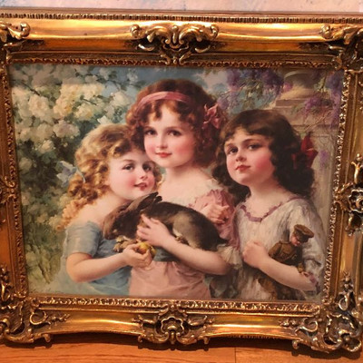 CH091: The Three Graces Emile Vernon Oil on Cavas Framed Local Pickup https://www.ebay.com/itm/113804166049