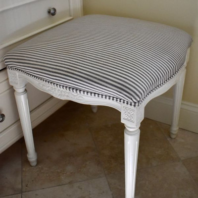 Painted vanity stool