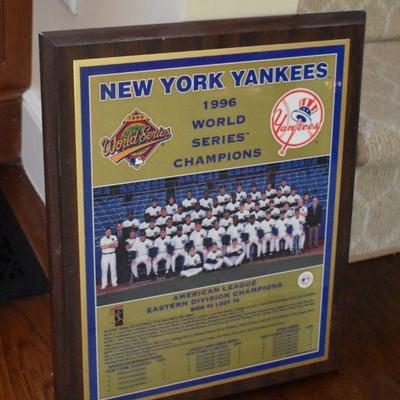 New York Yankees World Series plaque