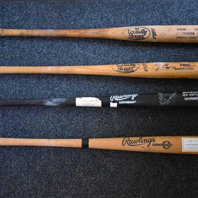 Autographed baseball bats