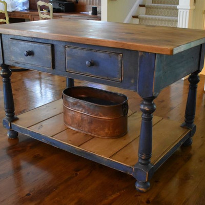 Pine kitchen island