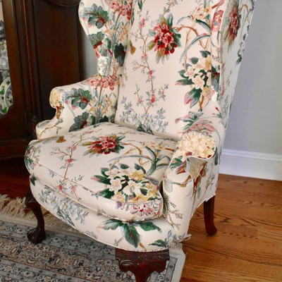Second Hickory White wing back chair